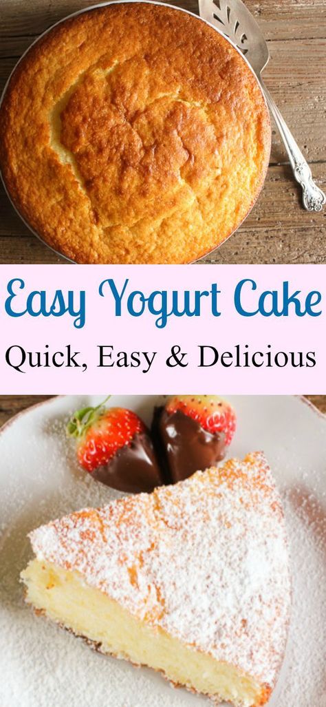 Yogurt Cake Recipe, Greek Yogurt Cake, Healthy Greek Yogurt, Healthy Cake Recipes, Greek Yogurt Recipes, Yogurt Flavors, Yogurt Cake, Dessert Cake Recipes, Strawberry Blueberry