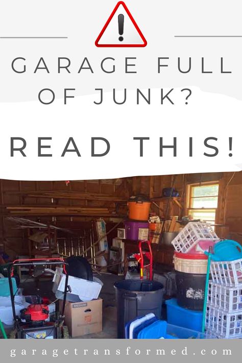 Time to declutter your garage? 🏠🗑️ We'll guide you through a major clean-up. Learn how to identify and get rid of unnecessary items cluttering your space. Our practical tips help you make quick decisions on what stays and what goes, transforming your garage from a junk haven to a tidy, organized area. Perfect for those ready for a fresh start. #GarageDecluttering #HomeOrganization 🛠️🧹 Click to start your decluttering journey and reclaim your garage space!" How To Declutter Your Garage, How To Clean Out Your Garage, Garage Cleaning Tips, Garage Clean Out, Organizing The Garage, Garage Clean Out Tips, Decluttering Garage, Garage Declutter, Cleaning Garage