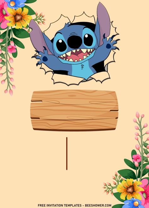 Lilo Stitch Invitation, Lilo And Stitch Invitation Template, Stitch Invitation Template Free, Lilo And Stitch Birthday Invitations, Stitch Party Invitations, Stitch Invitation Template, Stitch Party Ideas, Stitch Birthday Party Decorations, Stitch Birthday Invitation Template