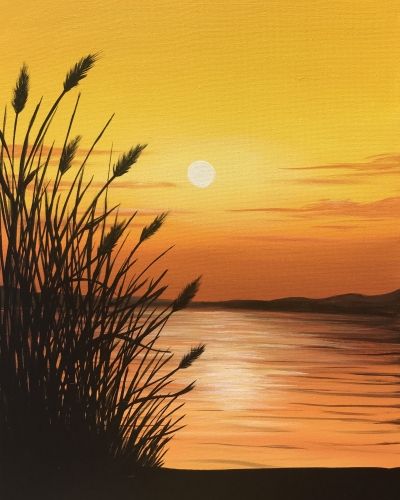 Seni Dan Kraf, Paint Nite, Soyut Sanat Tabloları, Nature Art Painting, Sunset Painting, Beginner Painting, Diy Canvas Art Painting, Diy Canvas Art, Canvas Art Painting