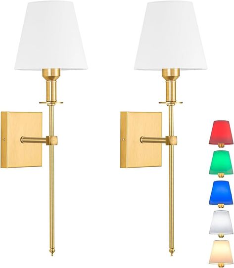 Aiehnid Battery Operated Wall Lights Set of 2，with Color Temperature Dimmable Remote Control，Battery Powered Non Hardwired Wall Lamp，for Bedroom Farmhouse Bedside Reading Light (Gold) : Amazon.co.uk: Lighting Battery Operated Wall Sconces, Farmhouse Color, Kitchen Loft, Industrial Design Style, Bedside Reading Light, Contemporary Light Fixtures, Farm House Colors, Study Bedroom, Wall Sconces Bedroom