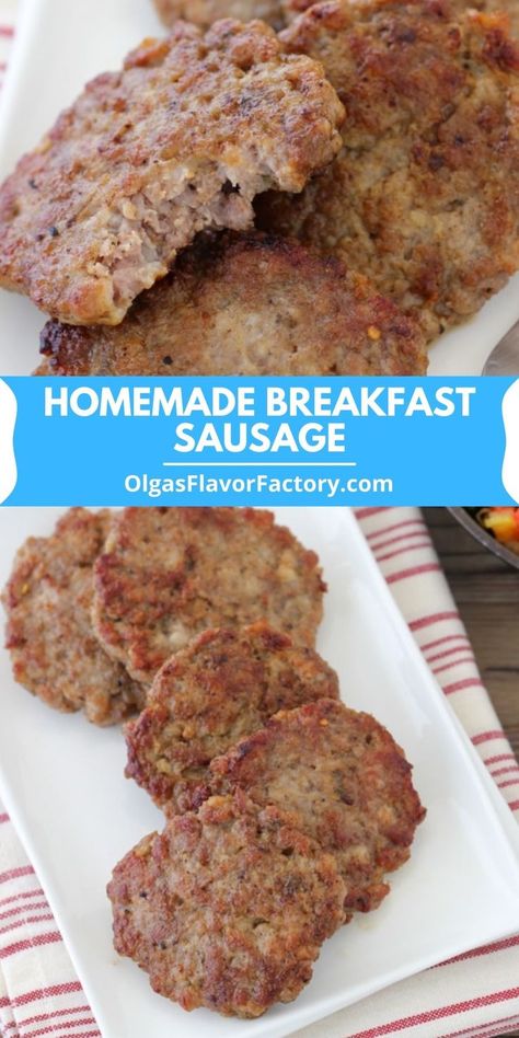 Healthy Breakfast With Sausage, Chicken Sausage Recipes Breakfast, Ground Beef Breakfast Recipes, Virta Recipes, Homemade Breakfast Sausage Recipe, Pork Patties, Pork Sausage Recipes, Homemade Breakfast Sausage, Homemade Sausage Recipes