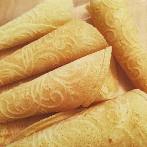 Norwegian Krumkake Recipe - Allrecipes.com | Allrecipes Norwegian Krumkake Recipe, Norwegian Krumkake, Krumkake Recipe, Norwegian Cookies, Norwegian Waffles, Most Popular Desserts, Norwegian Food, Waffle Cookies, Spritz Cookies