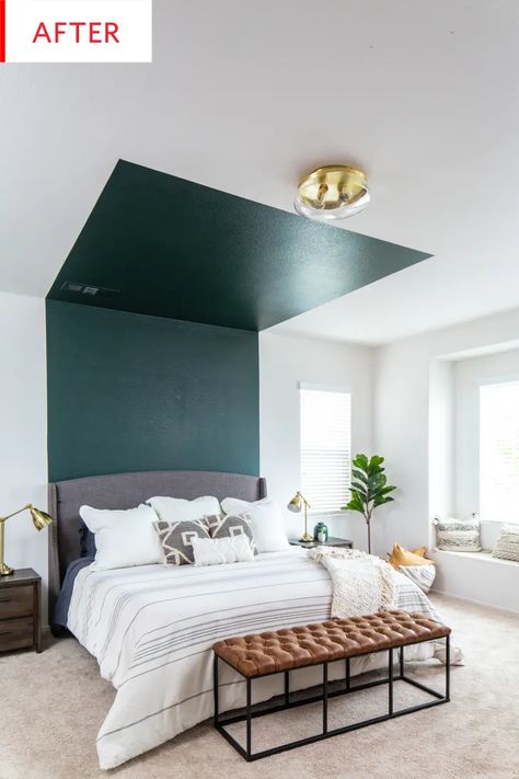 Before & After: Darina Breaks the Rules with a Stylish Bedroom Paint Project | Apartment Therapy Zimmer Diy, Colorful Bedroom, Painting Walls, House Vibes, Accent Wall Paint, St Georges, Bedroom Wall Designs, Bedroom Wall Paint, Office Inspo