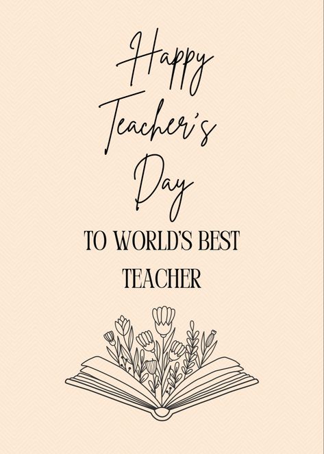 Happy Teachers Day Aesthetic, Teachers Day Aesthetic, Teacher's Day Card Ideas Aesthetic, Aesthetic Teachers Day Card, Teachers Day Pictures, Teacher's Day Card Ideas, Teachers Day Greetings, Card Making Ideas Easy, Teacher Aesthetic