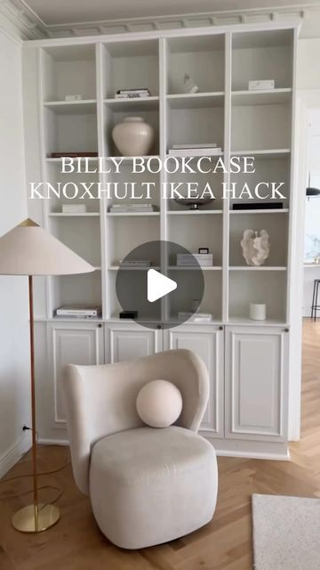 Ikea Knoxhult Hack, Ikea Decor Hacks, Ikea Shelf Hack, Ikea Bookshelf Hack, Billy Hack, Ikea Billy Hack, Ikea Book, Living Room Hacks, Billy Ikea