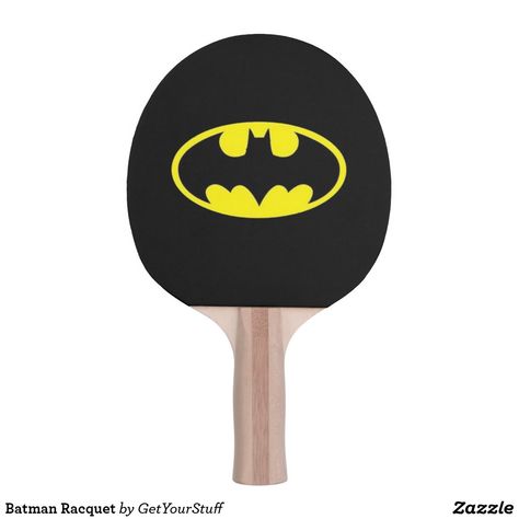 Batman Racquet Ping Pong Paddle Ping Pong Table Tennis, Rubber Face, Ping Pong Paddles, Pong Table, Paddles, Ping Pong Table, Table Tennis, Ping Pong, Sports Equipment