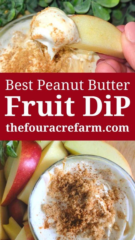 Easy Peanut Butter Fruit Dip Recipe is such a simple way to spice things up in the kitchen. I love a good recipe that I can whip up in no time. This dip is one that comes together so quick and you will likely have all the ingredients on hand. All you need is 4 ingredients to whip up this sweet dip. Powdered Sugar, Cream Cheese, Peanut Butter, and Cool Whip. | Fruit Dip | Dip | Peanut Butter | #peanutbutter #fruitdip #fruit #dip Cool Whip Fruit Dip, Peanut Butter Fruit Dip, Cream Cheese Peanut Butter, Dip For Potato Chips, Sweet Dip, Easy Dinner Desserts, Fruit Dip Recipe, Easy Fruit Dip, Dip Dip