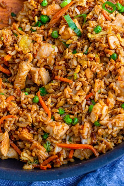 Chicken Fried Rice  - My Incredible Recipes Ground Chicken Fried Rice Recipe, Chicken Fried Rice No Egg, Chicken Shrimp Fried Rice Recipes, Thai Fried Rice Recipe Chicken, Spicy Chicken Fried Rice, Best Chicken Fried Rice, Thai Chicken And Rice, Healthy Chicken Fried Rice, Chicken Fried Rice Healthy