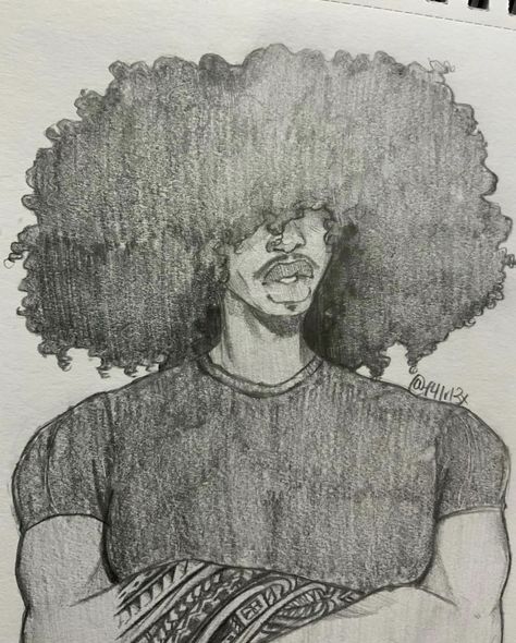 Afro Pencil Drawing, Art Sketchbook Colored Pencil, How To Draw A Dreadhead, Black Art Drawings Pencil, Dreadhead Sketch, Black Male Drawing Reference, Black Drawings Easy, Dreadhead Drawing Sketch, Black Man Sketch