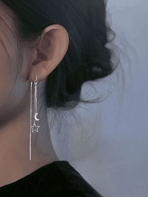 2023 Buy Star Moon Decor Tassel Earring under US$4 in Earrings Online Store. Free Shipping with US$69+. Check reviews and buy it today. Style: Casual/Street/Elegant/Sweet/Fairycore Color: Silver Pattern Type: Geometric Material: Copper Type: Earring Occasion: Wedding/Party/Club/Dating/Holiday #fairy #grunge #grungefashion #backtoschool #backtoschooloutfits #firstdayofschooloutfit #streetstyle #outfits #ootd #trendyoutfits #fashionista #casualoutfits #star Trendy Scarves, Moon Decor, Earring Silver, Sparkle Jewelry, 2023 Trends, Star Moon, Green Day, Online Earrings, Pretty Jewellery