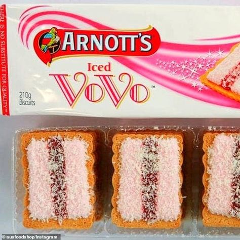 Arnott's shares its secret recipe for its iconic Iced VoVo biscuits | Daily Mail Online Arnotts Biscuits, Iced Vovo, Australian Snacks, Living Overseas, Aussie Food, Savoury Biscuits, Biscuits Cookies, Iced Biscuits, Tim Tam