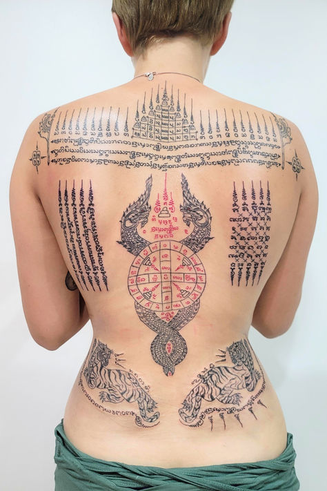 Spiritual Sak Yant Tattoos
#Spiritualtatttoo #Religioustattoo #SakYantTattoo #Tattoodesigns #Tattooart #Backsidetattoo #SakYant #Fullbacktattoo #Spiritualtattoos #Trendyattoo #Religious #Tattoodesigns #Buddhisttattoo #Culturestattoo #Trendy2023 Sak Yant Tattoo Meaning, Budist Tattoo, Religious Tattoo Sleeves, Tattoo Making, Ancient Talisman, Khmer Tattoo, Buddhist Tattoo, Grunge Tattoo, Sak Yant Tattoo