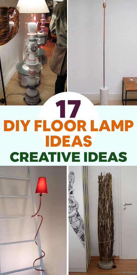 Illuminate your space with creativity using these unique DIY floor lamp ideas. Add a touch of elegance to your home with stylish designs that reflect your personality and enhance your decor. Discover innovative ways to brighten any room in an exceptional way. Step into the world of DIY lighting and elevate your living space with sophistication! Explore now for inspiration on crafting personalized floor lamps that will truly shine in your home. Floor Lamp Redo, Floor Lamp Ideas, Floor Lamp Makeover, Glam Floor Lamps, Pipe Floor Lamp, Lamp Redo, Diy Floor Lamp, Mirror Frame Diy, Driftwood Lamp