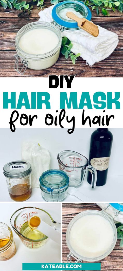 Learn how to easily make this DIY hair mask for oily hair at home. This handmade mask for oily hair will help your hair be healthy, strong, and glowing once again! Homemade Hair Mask For Oily Hair, Diy Hair Mask For Oily Hair, Hair Mask For Oily Hair, Mask For Oily Hair, Easy Diy Hair Mask, Fine Oily Hair, Easy Diy Hair, Homemade Skincare, Homemade Hair Mask