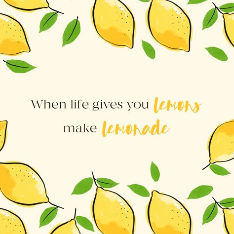 Free Instagram Quote - When life gives you lemons, make lemonade If Life Gives You Lemons, Life Gives You Lemons, If Life Gives You Lemons Quotes, When Life Gives You Lemons, Lemons Quotes, Lemon Quotes, Creme Background, Fruit Quotes, July Wallpaper