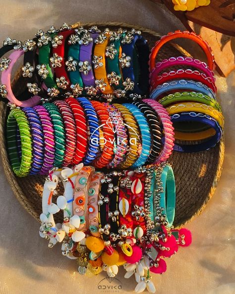 Bangles for all your occasions 🤩 Can be customised according to your choice 💖 WhatsApp for order or enquiries 9911909838/7048947790 Bulk order accepted...✨✨✨✨ [Bangles,bangle, navratri, navratri collection,trending ,bulkorder,bulk,retail,Advika Creations,fashion, malaysia,delhi,gujrat,Punjab,delhi wedding, india,Indian jewellery] #bulkorder #customisedtessels #customisedbangles #navratispecial #trendingbangles #fashion#stylish #expensive #cheapandbest #offer #dmfororder #InstagramReels #T... Navratri Bangles Handmade, Navratri Bangles, Navratri Jewellery, Bangle Making, Diy Earrings Materials, Stylish Jewelry Accessories, Fabric Bangles, Navratri Collection, Designer Bangles