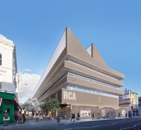 Herzog & de Meuron reveals design for new £108 million RCA campus London Buildings, Architectural Practice, Architectural Drawing, Royal College Of Art, London Art, Brickwork, Architecture Firm, London City, Architecture Project