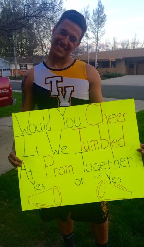 Promposal to a cheerleader Cheerleader Promposal Ideas, Promposal Ideas For Cheerleaders, Cheerleader Hoco Proposals, Promposal Ideas Cheerleader, Cheerleading Promposal, Promposal For Cheerleaders, Cheerleader Promposal, Cheer Promposal, Football And Cheerleader Hoco Proposal