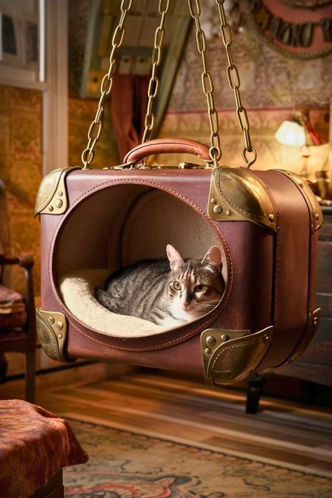 Diy Cat Hammock, Diy Cat Bed, Kat Diy, Koti Diy, Niche Chat, Cat Patio, Pet Rat, Cat Hotel, Diy Cat Tree