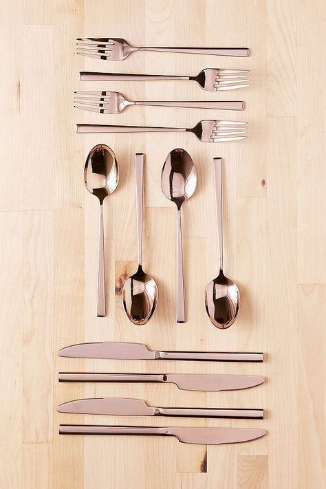 Adult Dinner Party, Wooden Ladle, Gold Flatware, Cutlery Sets, Miniature Kitchen, Kitchen Marble, Flatware Set, Dinnerware Sets, Forks