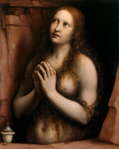 Giampietrino - Repentant Mary Magdalene Madeleine, Marie Madeleine, Maria Magdalena, Web Gallery, Mary Magdalene, Italian Painters, Jesus Christus, A4 Poster, Old Paintings