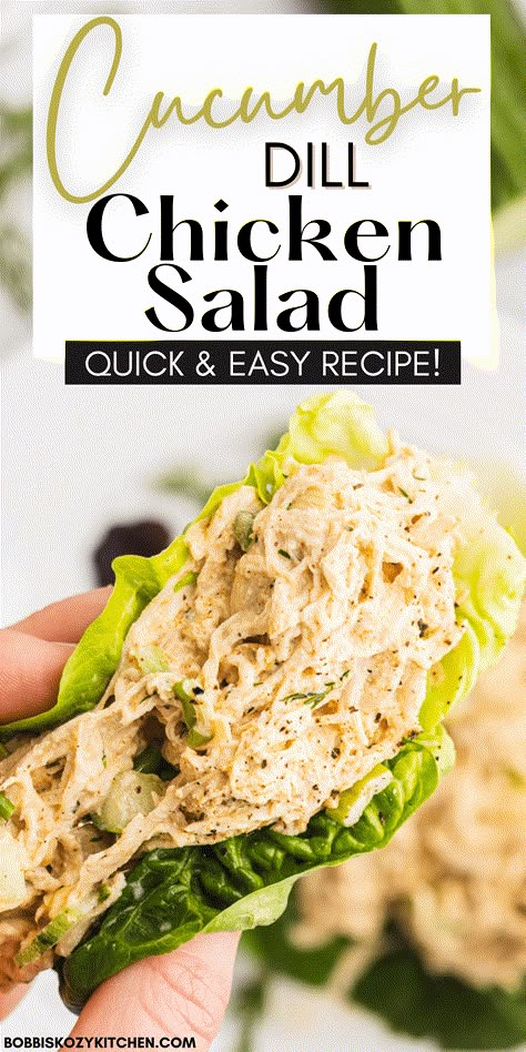 Dill Chicken Salad Recipe, Chicken Salad Chick Recipe Copycat, Dill Chicken Salad, Dill Chicken, Cucumber Dill Salad, Can Chicken Recipes, Dill Recipes, Dill Dressing, Chicken Salad Recipe Easy