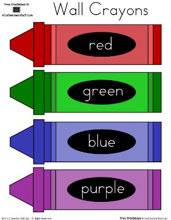 Color word crayons K4 Activities, Crayon Themed Classroom, Color Printables, Crayon Template, Color Flashcards, Preschool Colors, Class Decor, Teaching Colors, Color Crayons