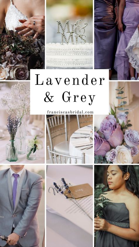 Need ideas on what wedding colors to do for your wedding day? Here you can find wedding color ideas for your lavender and grey wedding! | Wedding theme | Wedding theme ideas | Wedding colors | Wedding color ideas | Wedding theme | Spring wedding color | Summer wedding colors | Fall wedding colors | Winter Wedding Colors | Wedding Color Summer, Lavender And Grey Wedding, Wedding Colors Winter, Beach Wedding Color Palette, Wedding Colors Fall, Gray Wedding Colors, Wedding Themes Spring, Wedding Theme Ideas, Fall Wedding Color Palette