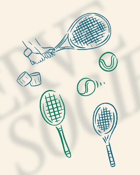 Serve Society is a tennis club where socialites gather to play and meet new people. Keeping the brand identity simple, fun and sleek with a slightly vintage feel 🎾 #branding #brandidentity #brandcuration #tennisbranding #tennisclub Tennis Brand Identity, Tennis Club Branding, Tennis Branding, Badminton Logo, Tennis Graphic, Paddle Tennis, Club Branding, Tennis Serve, Tennis Posters