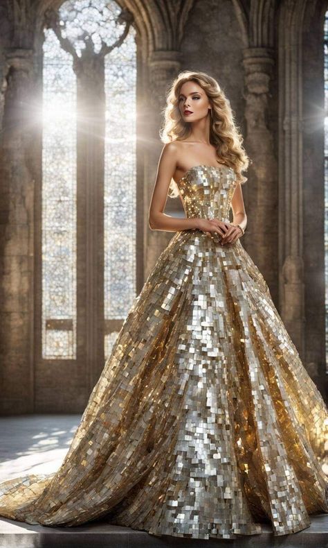 Grammy Dresses, Gala Gown, White Gold Dress, Golden Dress, Fit And Flare Wedding Dress, Most Beautiful Dresses, Stay Young, Stunning Outfits, Evening Dresses Elegant