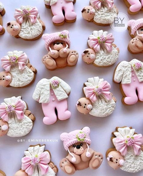 Teddy Bear Birthday Party, Baby Boy Cookies, Cookie Royal Icing, Sugar Cookie Royal Icing, Beautiful Cupcakes, Best Sugar Cookies, Baby Cookies, Creative Cookies, Gingerbread Cookie