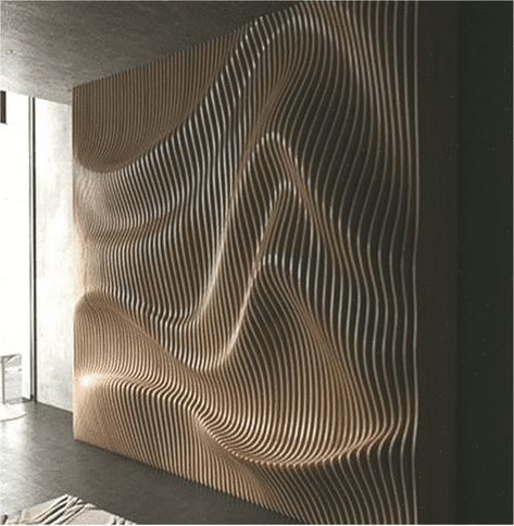 Edit Suite, Parametric Furniture, Wavy Wall, Parametric Wall, Retro Interior Design, Art Design Ideas, Parametric Architecture, Cnc Design, Parametric Design