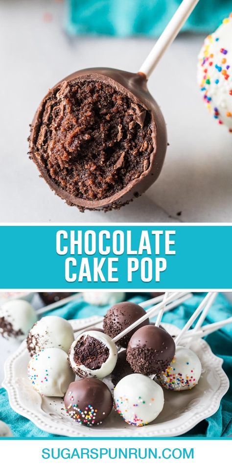 These rich, fudgy Chocolate Cake Pops are the perfect one-bite dessert! My 100% from-scratch recipe uses just one cake pan and makes enough to share. Recipe includes a how-to video! Starbucks Chocolate Cake Pops, Starbucks Chocolate Cake, Cake Pops Recipe From Scratch, Chocolate Cake Pops Recipe, Chocolate Cake Pop, Fudgy Chocolate Cake, Starbucks Chocolate, Fudgy Cake, Chocolate Cake Pops