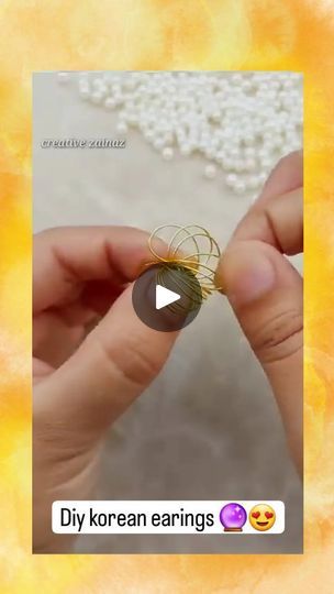 9.8K views · 1.1K reactions | An easy DIY tutorial of Korean earrings!
Comment down for more!
~
Creator:- creative_zainaz(youtube shorts)
~
~
🦋follow for more such content 🦋
✨️kindly dm for any query ✨️
~
~
#handmadejewelry #daintyjewelry #beadedbracelets #minimalstyle #neutralstyle #summerstyle #asmr #beadembroidery #beadjewellery #jewellerymaking |  | Sabrina Carpenter · Please Please Please Korean Jewellery, Wrapping Stones, Diy Wire Earrings, Korean Earrings, Please Please Please, Korean Jewelry, Wire Wrapping Stones, Youtube Shorts, Neutral Fashion