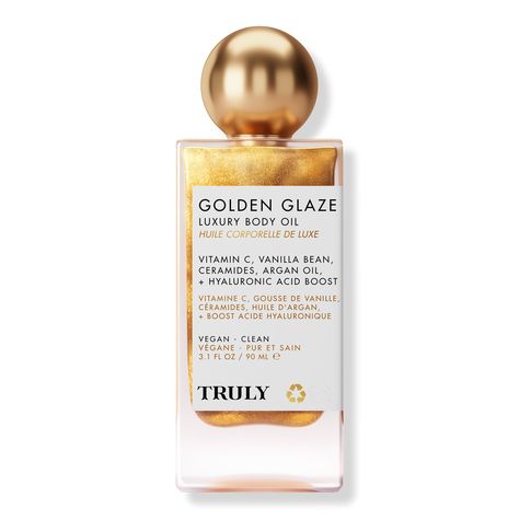 Golden Glaze Body Oil - GLDN GLZE LUX BDY OIL 3.1OZBenefitsAnti-wrinkleBrightening - Golden Glaze Body Oil Body Oil Fragrance, Truly Body Oil, Canvas Beauty Body Glaze, Perfume Body Oil, Body Oil Vanilla, Come To Me Oil, Body Oil Packaging, Body Glaze, Perfume Layering