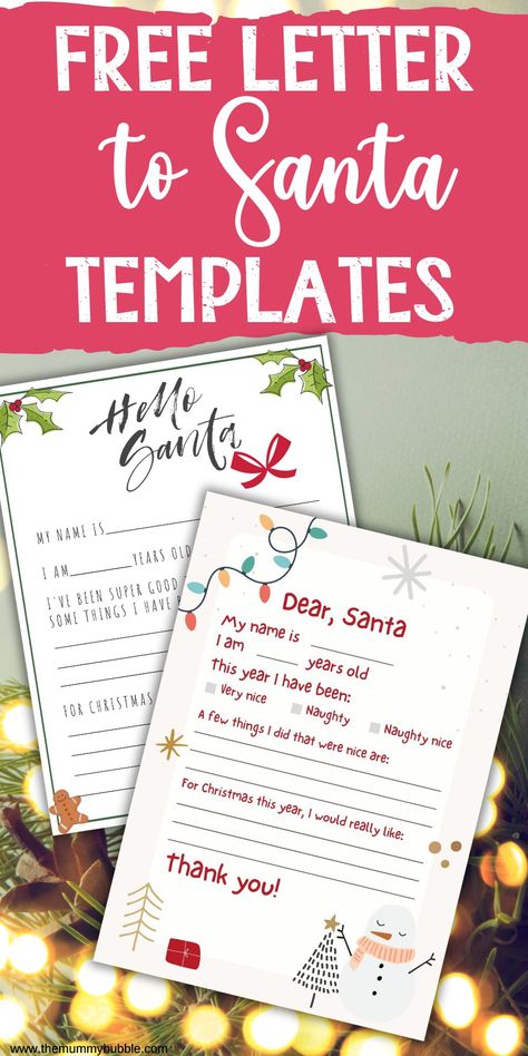 free letter to Santa template Kids Letter To Santa Printable, Free Printable Letters To Santa, Free Letter To Santa Printable, Letters To Santa Station, Letters To Santa Free Printable, Free Santa Letter Printable, Santa Letters To Kids Free Printable, Letters To Santa Template, Santa Letter Template Free Printable