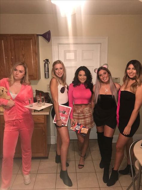 Mean girls Halloween Costume. Mean Girls Spirit Week, Ginger Halloween Costumes, Mean Girls Halloween Costume, Danny Core, Mean Girls Halloween Costumes, Spice Girls Costumes, Group Halloween Costume Ideas, Mean Girls Costume, Mean Girls Halloween