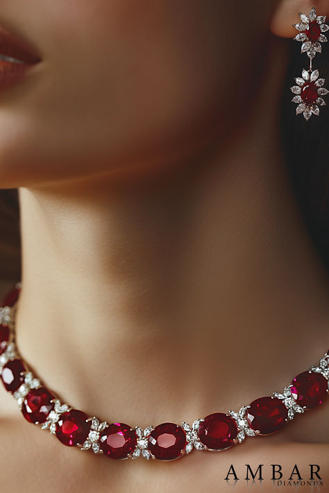 Indulge in the richness of the Velvet Ruby Rhapsody Necklace, where deep rubies and brilliant diamonds blend for a luxe look. Red Ruby Jewelry Set, Red Diamond Necklace, Ruby Diamond Necklace, Ruby And Diamond Necklace, Wedding Diamond, Book Writing, White Velvet, Red Diamond, Ruby Jewelry