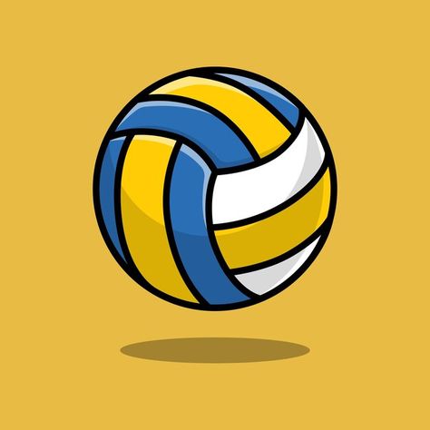 Volleyball Illustration Art, Volleyball Ball Drawing, Haikyuu Ball, Volleyball Animation, Volleyball Drawings, Volleyball Painting, Volleyball Cartoon, 2024 Bingo, Volleyball Vector