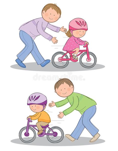 Learning to ride a bike. Hand drawn picture of child learning to ride a bicycle. , #AD, #drawn, #picture, #child, #Hand, #Learning #ad Learn To Ride A Bike, Riding Bike Illustration, Riding A Bike Illustration, Cycle Drawing, Wordless Picture Books, Child Hand, Kids Cycle, Bike Drawing, Bike Illustration