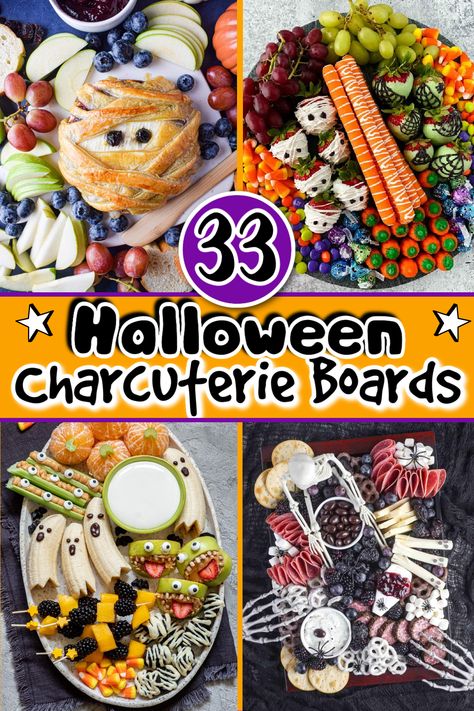 Halloween Desserts Charcuterie, Witch Snack Board, Samhain Charcuterie Board, Easy Cheap Halloween Food, Charcuterie Skeleton Board, Halloween Cheese Charcuterie Board, Halloween Cheap Food Ideas, Spooky Food Board, Halloween Board Party