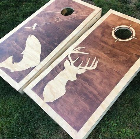 Bean Bag Boards, Diy Cornhole Boards, Cornhole Board Decals, Cornhole Boards Designs, Corn Hole Boards, Diy Yard Games, Corn Hole Diy, Cornhole Designs, Custom Cornhole Boards