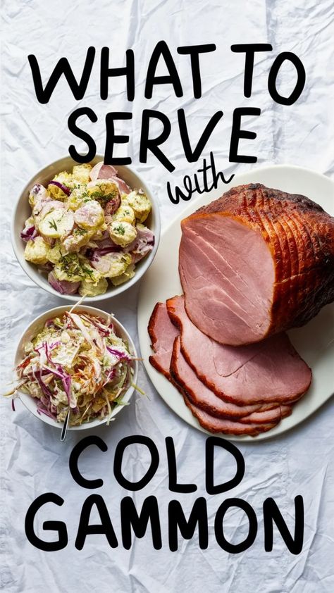 Perfect for picnics, leftovers, and easy lunches, check out these ideas for what to serve with cold gammon. Save this Pin to come back to later! Cold Ham Recipes, Cold Christmas Lunch Ideas, Cold Christmas Lunch, Spiced Red Cabbage, Meal With Friends, Spiced Peaches, Ham And Eggs, Picnic Lunches, Cooked Carrots