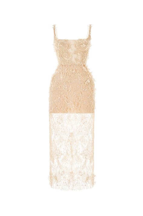 Ivory Beaded Lace Pencil Dress - Non-stretchy fabric - Above the knees lining - Invisible zipper back side - Pencil shape - Made in Vietnam Composition: Main: 100% Polyester, Lining: 100% Polyester, Trim: 100% Polyester Waist to hem: 82cm Model height is 170cm, is wearing S Mia Dress, Lace Pencil Dress, Above The Knee Dress, Knitwear Outfit, Dress Classy, Color Cafe, Sleep And Loungewear, Dresses By Length, Knee Dress