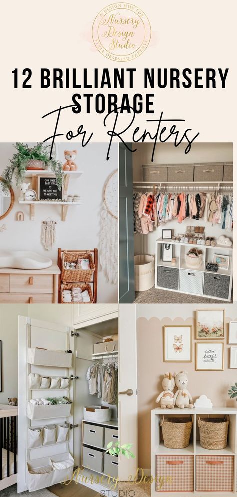 Are you in a rental situation and scratching your head, wondering how to accommodate all your little one's belongings without making irreversible changes to the property? Ahead we'll uncover 15 genius nursery storage ideas for renters. Nursery Ideas For Renters, Nursery Storage Ideas, Changing Table With Drawers, Ikea Cubbies, Smart Nursery, Cubicle Organization, Changing Table Organization, Nursery Guest Room, Nursery Changing Table