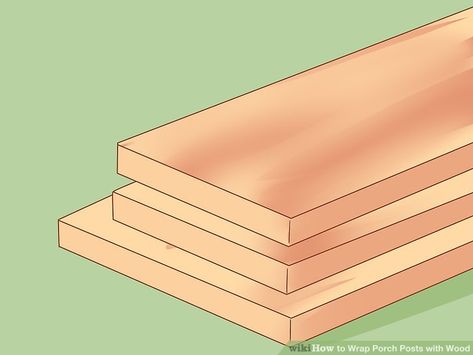 How to Wrap Porch Posts with Wood: 13 Steps (with Pictures) Cedar Wrapped Porch Posts, Deck Post Wrap Ideas, Wrap Porch Posts, How To Wrap Porch Posts, Porch Post Wraps, Wood Porch Columns, Porch Beams, Front Porch Posts, Column Wrap