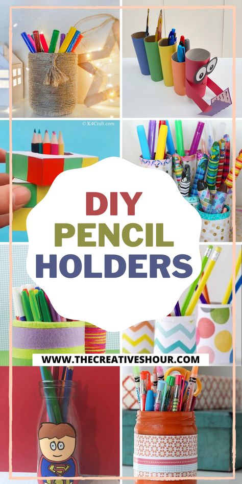 I keep losing and misplacing my pens and pencils, so why not have a pencil holder. DIY pencil holder ideas are the best to have an organised desk. So here are some creative DIY pencil holder ideas that are best to try out this summer. Click here for more DIY pencil holder, DIY pencil holder for desk organiser, wood DIY pencil holder ideas, DIY pencil holder for kids, toilet paper DIY pencil holder ideas& tutorials. Wooden Bangles Diy, Pencil Holder Ideas, Organised Desk, Fairy Costume Diy, Pencil Holders For Desk, Diy Pencil Holder, Tissue Paper Crafts, Crayon Holder, Pencil Holders