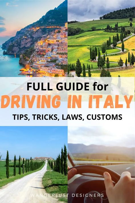 Driving In Tuscany, Driving In Europe, Italy West Coast Road Trip, North Italy Roadtrip, Italian Road Trip, Italy Transportation, Road Trip Italy, Tipping In Italy, Italy Road Trip