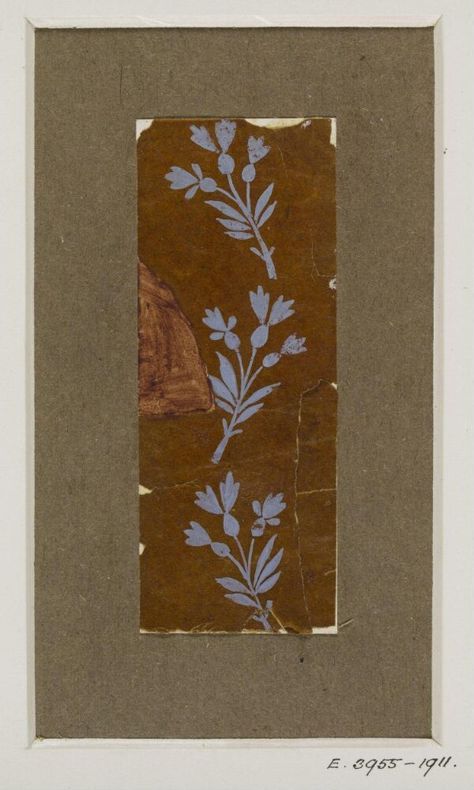 Design from a collection of 'original designs for French textile fabrics, chiefly Lyons silks and printed cottons. 18th and early 19th century' Weird Flowers, French Textiles, Painted Wallpaper, Drawing Studies, National Art, Painting Wallpaper, Watercolor Drawing, Victoria And Albert Museum, Floral Motifs